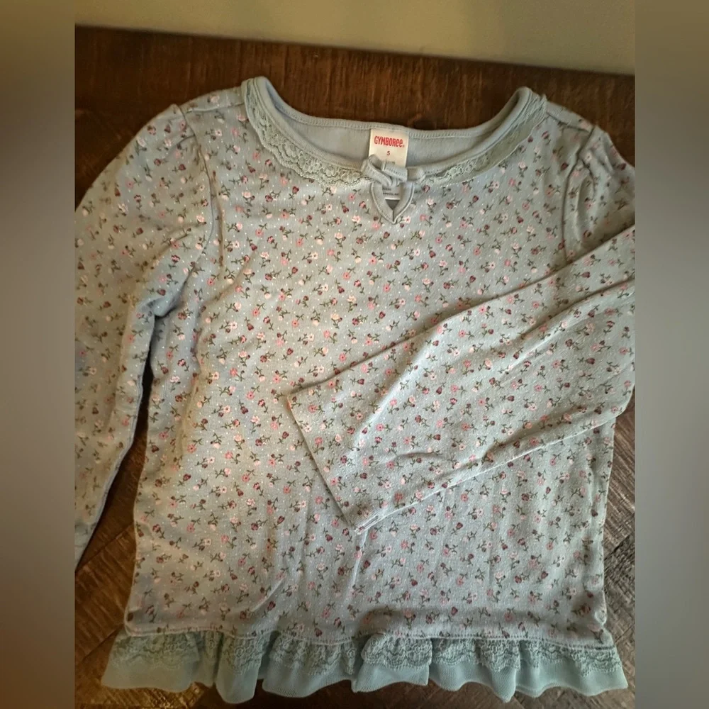 5‎ Gymboree Blue Tiny Flowers Shirt